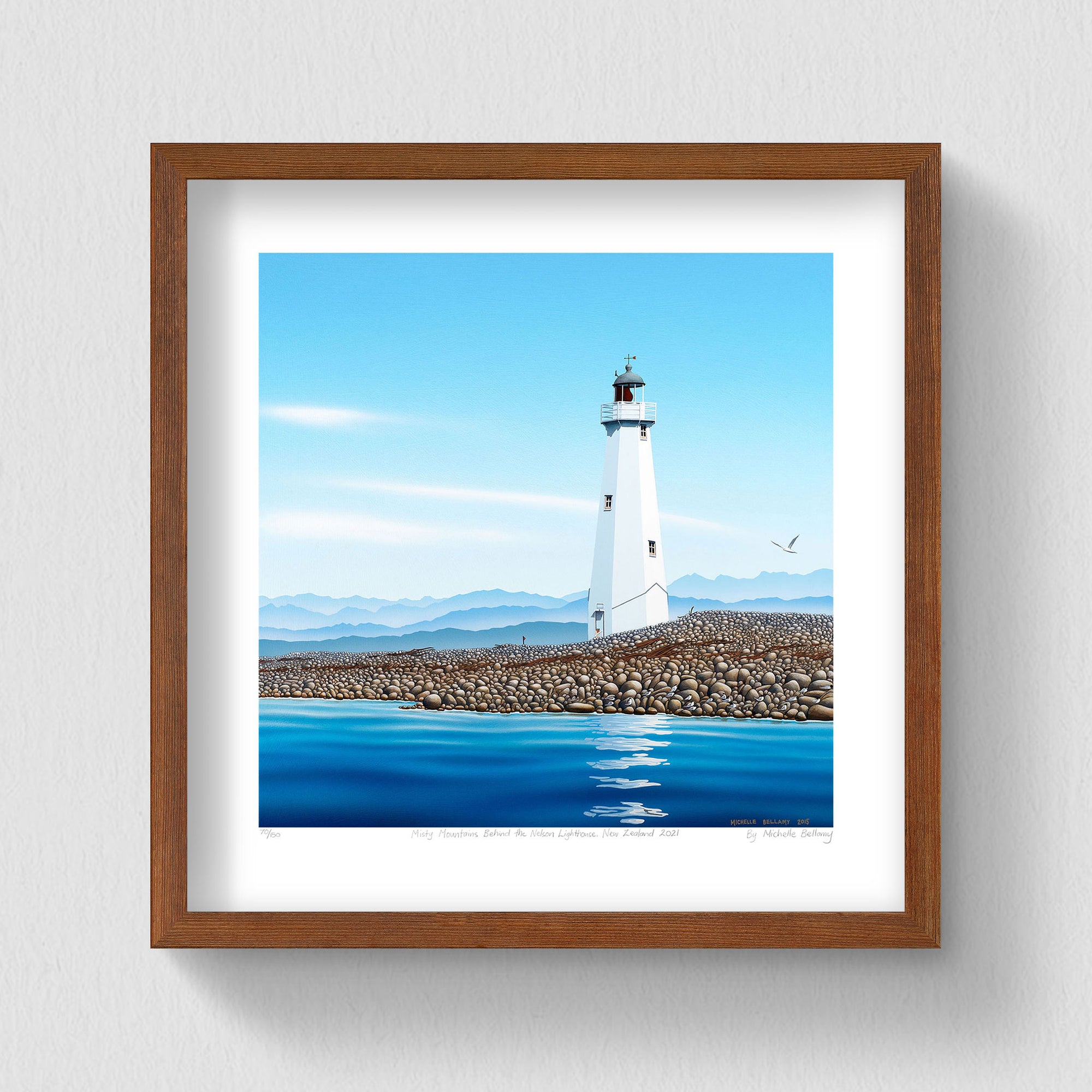 Misty Mountains Behind the Nelson Lighthouse 150