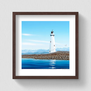 Misty Mountains Behind the Nelson Lighthouse 150