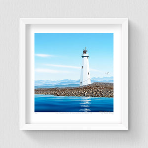 Misty Mountains Behind the Nelson Lighthouse 150